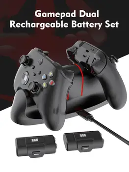 1100mAh Spil Controller Oplader Base, Batteri Sæt Til Xbox-Serien X Med 2 Batterier, Genopladelige Batteri Spil Controller Oplader 145708