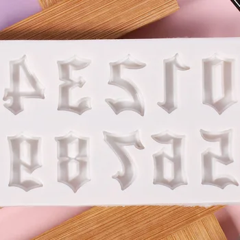 Mode Antal 0-9 Digital 3D Silikone Formen DIY Bageforme Af Fondant Kage Udsmykning Værktøjer Harpiks Ler Chokolade Skimmel 145853