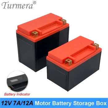 Turmera 12V Batteri opbevaringsboks Tom Tilfælde med Indikator for 7Ah at 12Ah Motorcykel Batterier eller Uafbrudt Strømforsyning Brug 145881