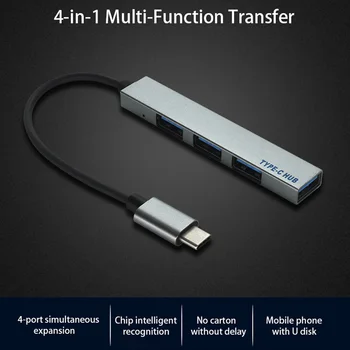 Type C Til USB-OTG-Adapteren HUB-4 Porte Til Samsung Lenovo Xiaomi Macbook Pro 13 15 Air Pro PC For HUAWEI Tilbehør 146045
