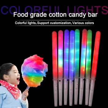 Cotton Candy Kegler Farverige Glødende Marsh-katost Farverige Pinde Part i Mørke Børn Gave 146218