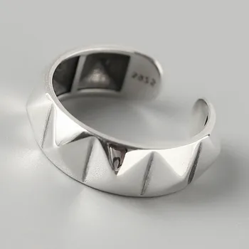 Bijoux Mode Ægte Sølv Farve Uregelmæssige Åbne Ringe til Kvinder Boho Justerbar Antikke Ringe Anillos 146225