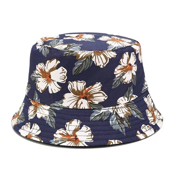 Unisex Sommeren Tropiske Bucket Hat Kvinder Bomuld Mode Solen Cap Piger Reversible Graffiti Bob Solen Femme mænd Panama Hat ins 146533