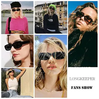 2021 Lille Rektangel Solbriller Kvinder Vintage Brand Designer Kvadrat Sol Briller Nuancer Kvindelige UV400 Oculos Lunette De Soleil
