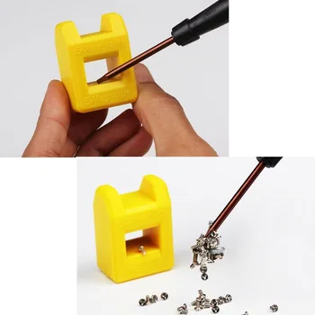 Kraftig skruetrækker plus magnetisk enhed, Dual-use degausser Mini Skrue batch Hurtigt magnetizer Demagnetizer