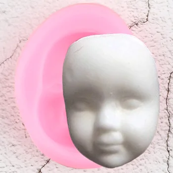 2020 Nye 1Pc DIY Pige Ansigt Silikone Formen Fondant Forme Kage Udsmykning Værktøjer Kvinde Maske Gumpaste Mould Polymer Ler Harpiks Forme 14671