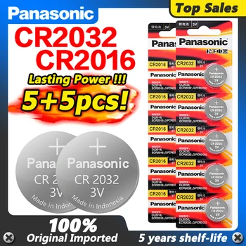 PANASONIC 10stk 3V-Knappen CR2016 LM2016 BR2016 CR2032 ECR2032 Coin Cell Li-ion Batteri Til LED-Lys, Legetøj, Ure 147753