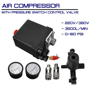 240V/380V kontakt AC-Regulator Tunge Luft Kompressor Pumpe Luft Pumpe Ventil 7.25-125 PSI med overtryk Kontrol