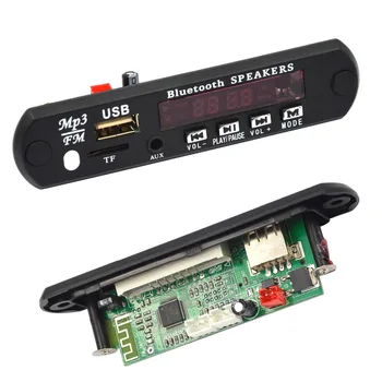 Vococal Bærbare WirelessBluetooth-compatibleMP3 WMA-Dekoder yrelsen Lyd Modul Bil-Tilbehør, der Understøtter USB-U-disk TF Card Radio