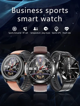 Smartwatch Mænd Bluetooth Opkald Vandtæt Sport Fitness Ur Sundhed Tracker Weather Display 2021