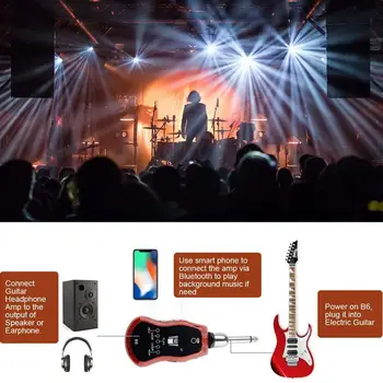 Bærbare Genopladelige Guitar, Bas, Forstærker Mini Hovedtelefon Forstærker med 5 sunde Modeller Effekter Forstærker til Elektrisk Guitar-Dele