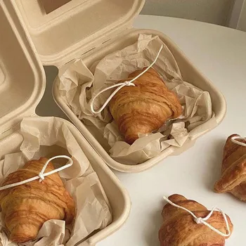 Simuleret Brød Lys Silikone Formen Kreative Franske Snack Croissant Design Aromaterapi Stearinlys Gør Former 150018