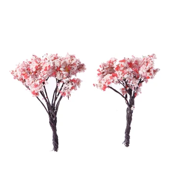 10stk Dejlig Mini Simulering Cherry Tree Fe Micro Landskab Indretning Kunstige Planter Bryllup Jul Pynt til Hjemmet 15016