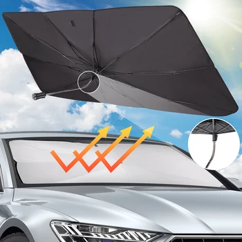 Bil Parasol Paraply Bøjelig Forrude Dække Vinduet Solsejl Dække Bil Universal Interiør Forruden Beskyttelse