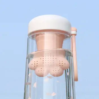 550ML Søde Kat Kløer, Te-Filter Plastik Kop Kawaii Cherry Blossoms Bærbare Lækagesikker Sport Vand Flaske til Studerende Piger