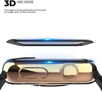 3D Buet Kant HD Hærdet Glas til Apple-Ur Serie 3 2 1 38MM 42MM Screen Protector film til iWatch 4/5/6/SE 40MM 44MM 2021