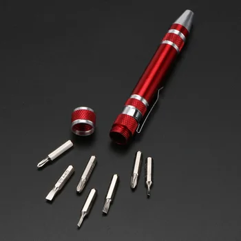 8-i-1 Multifunktion Precision Pen Mini-Skruetrækker Hånd Reparation Værktøjer Kit