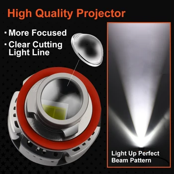 H11 LEDET Projekt Headlight Bil Lampe 9006 HB4 9005 HB3 LED Pære projektorens Linse Djævelens Angel Eyes H8 Tåge Lys 6500K 12V 15000LM 151002