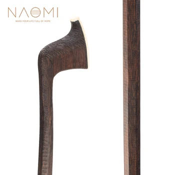 NAOMI 4/4 Størrelse Sandeltræ violinbue Blank Bow Indgraveret Bøje Hovedet violinbue Kaffefaciliteter Brug