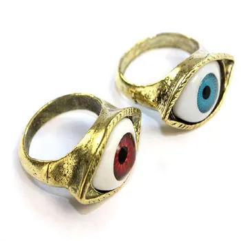 Europæiske og Amerikanske Vilde Tendens Ring Personlighed Overdrevet Blue Eye Kvindelige Neo-gotisk Ring Djævelen Vampyr Smykker Ring