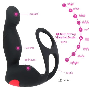Trådløse Vibratorer, Dildoer Anal Plug Sex Legetøj til Mænd, Kvinder, Par Værktøjer Butt Massageapparat Erotisk Maskine Strapon Cock Penis Ringe