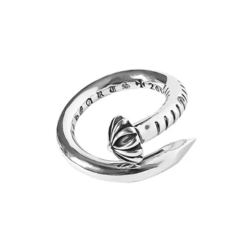 TIMEONLY Unikke Design Metal Søm Ring Dobbelt Lag Hule Charms Ringe til Kvinder Mujer Justerbar Smykker Hip Hop koreansk