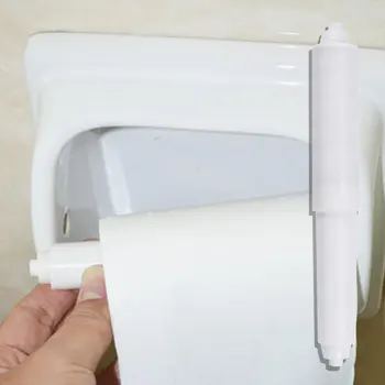 2stk toiletpapir Rulle Passer til Alle Stil Plastik fjederbelastet Badeværelse papirholderen Udskiftning Indsætte Spindel Foråret