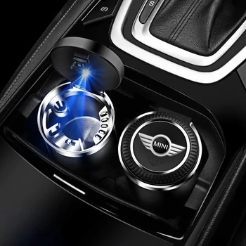 Bil Mærke logo Askebæger Med Led-Lys Kreative Personlighed Til BMW MINI Cooper R55 R56 R60 R61 MINI F54 F55 F56 F57 F60 Bil