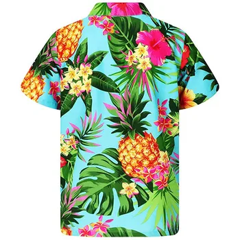Hawaii Skjorte Til Mænd Etnisk Stil Udskrivning Af Kort Ærme Løs Knapper Casual Hawaiian Beach Skjorte Bluse Toppe Chemise Homme 152183