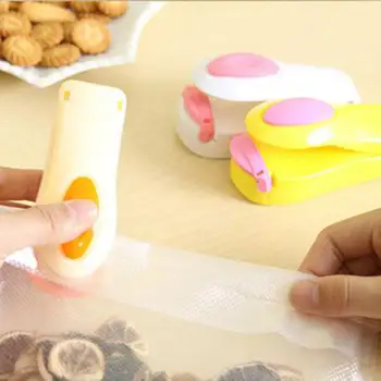 Bærbare Varme Sealer Plast Pakke Opbevaringspose Mini Forsegling Maskine Mærkat Og Sæler For Mad, Snack Køkken Gadget