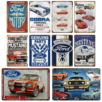 Fords Garage Metal Sign Plakat Vintage-Tin Tegn Plak Metal Vintage-Stil Værelse Dekoration Wall Decor Shabby Chic Plade 152670
