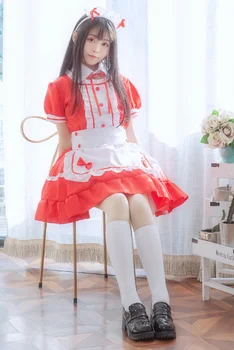 Nye Sexy Sweet Gothic Lolita Kjole Fransk Stuepige Kostume Anime Cosplay Tøsedreng Stuepige Uniform Plus Halloween Kostumer Til Kvinder
