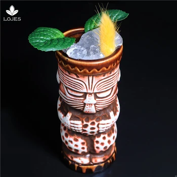 340ml Keramiske Tiki Krus Kreative Porcelæn Krus Øl, Vin Cup Påske Islander Bar Værktøj 15275