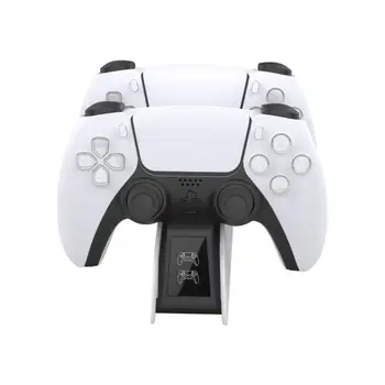 Gamepad Dual Dock Til Opladning PS5 Controller Oplader Stå LED-Indikator Hurtig Oplader Til Sony Playstation 5