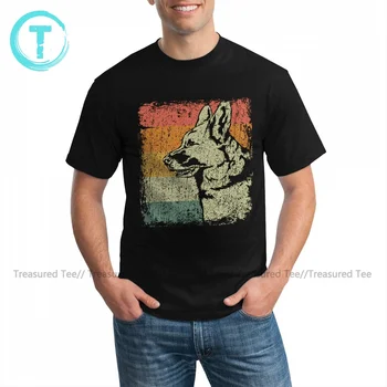 Tyske Shepherd T-Shirt Sjov Bomuld T-Shirt Korte Ærmer Print T-Shirt I Overstørrelse Mand