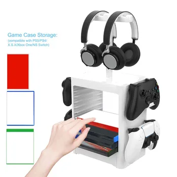 Multifunktionelle Gamepad Controller Tower Beslag Holder til Nintendo Skifte PS5/PS4/XBOX CD Hovedtelefon Opbevaring Stå 153577