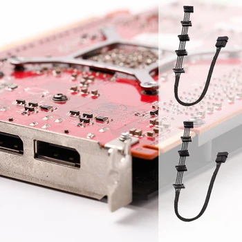1 Stk Praktisk Holdbar PC-Server 4 Pins IDE Molex 1 Til 5 SATA Strøm Kabel-Adapter Splitter Kabler 18AWG Sort 40cm