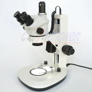 FYSCOPE 7X-50X Mikroskop Tabel Rack Stå med groft/fint med fokus arm 3,5 X-100X Trinokulartubus Mikroskop