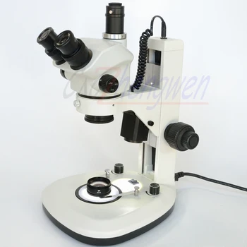 FYSCOPE 7X-50X Mikroskop Tabel Rack Stå med groft/fint med fokus arm 3,5 X-100X Trinokulartubus Mikroskop