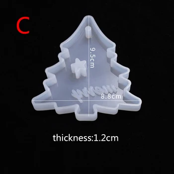 Silicone Mold til juletræ hjorte Snowma charms DIY vedhæng Harpiks, Silikone Forme håndlavet værktøj epoxy harpiks forme 15472