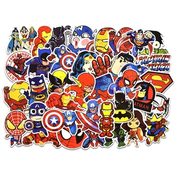 Bagage Klistermærker 50 Disney, Marvel Superhelte Ikke-repetitive Vandtæt Graffiti Tegnefilm Bil Klistermærker 15492
