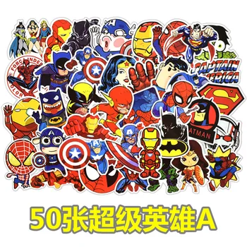 Bagage Klistermærker 50 Disney, Marvel Superhelte Ikke-repetitive Vandtæt Graffiti Tegnefilm Bil Klistermærker