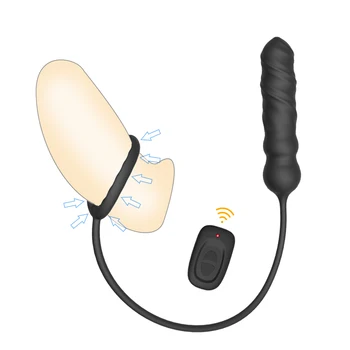 Vibrerende Prostata Massager Mandlige Penis Cock Ring Vibrator Buttplug Voksen Sex Legetøj Til Mænd Wireless Remote Silikone Anal Butt Plug 155852