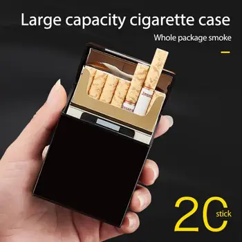 NYE Hold Cigar Aluminium, Børstet Guld 20 Cigaret med Tobak Indehaveren Lomme Max Storage Container Metal Magnetisk Spænde