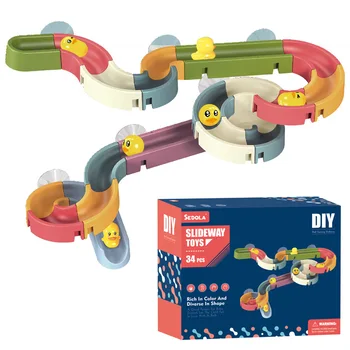 Badelegetøj Sjove DIY-Slide Indendørs Vandfald Track Stick til Væggen Badekar Toy Gaver Spille Vand Spil Værktøj Badning Brusebad Spil Toy
