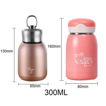 Nye 300ML Mini Og termoflasker Dejlige Rustfrit Stål Bærbare Rejse vandflaske Termisk Isoleret Flaske