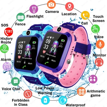 Børn er Smart Ur Med GPS-SOS-Telefon Se Smartwatch Med Sim-Kort Foto Vandtæt IP67 Børn Gave Til IOS Xiaomi Android 157194