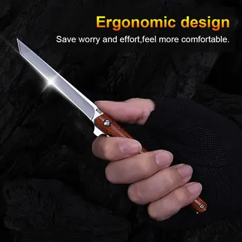 Damaskus Mønster Folde Kniv Udendørs Lomme EDC Kniv Jungle på Jagt Camping Overlevelse Kniv Vegetabilske Cutter Multi Værktøj