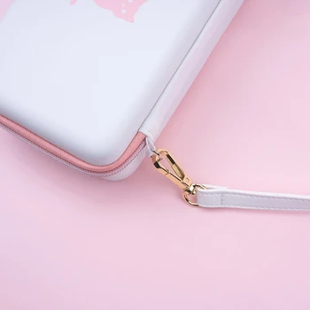 Velegnet til Nintendo Skifte opbevaringspose Pink og Hvid Kat Klo Bærbare Beskyttelse Taske 157400