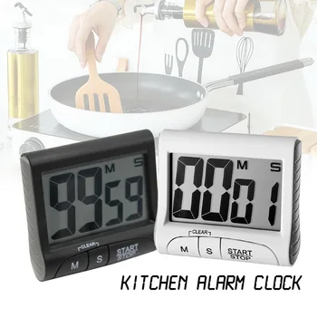 Digitalt LCD-Display, Timer Multifunktionelle Bærbare Køkken Timer Med Vækkeur & Hukommelse Madlavning Timer